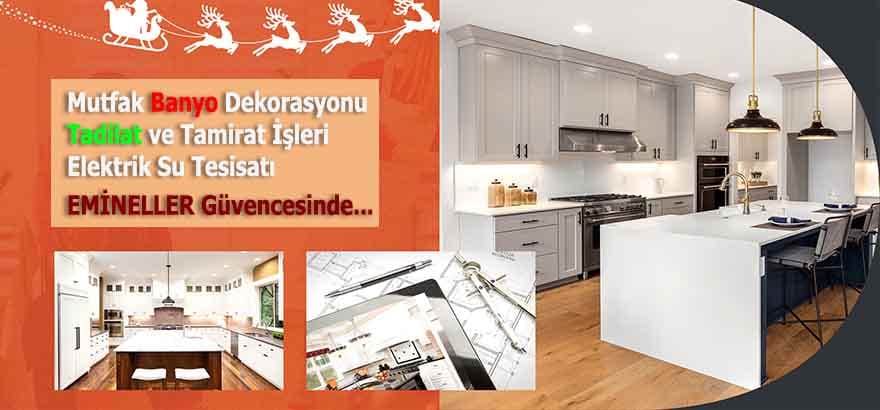 izmir mutfak banyo dekorasyonu, mutfak dekorasyon örnekleri, komple ev tadilatı, yapı dekorasyon izmir, izmir tadilat işleri
